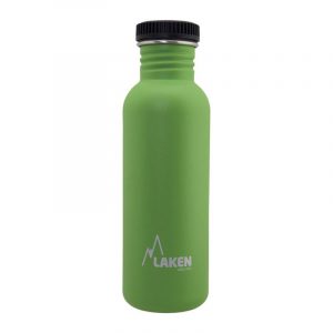 Chai nước inox Laken Basic Steel 0.75L Nắp nhựa - Green