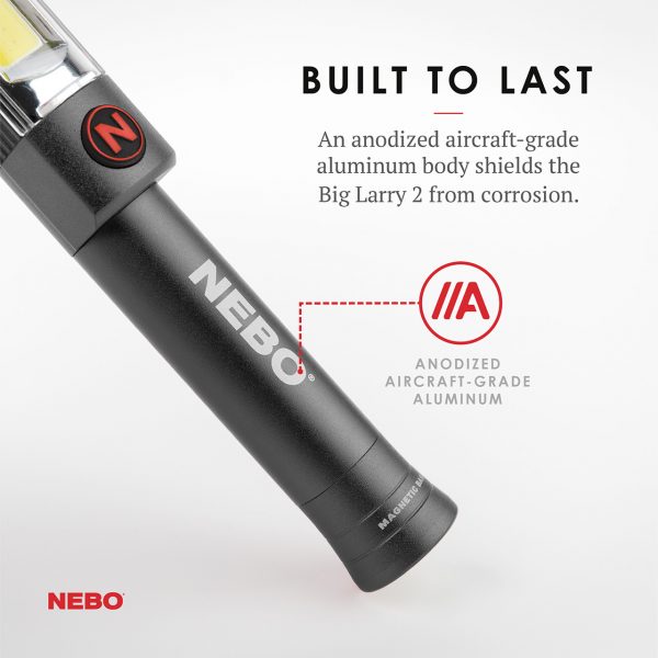 Đèn pin Nebo BIG Larry 2 500 Lumens - Anodized aircraft-grade aluminum