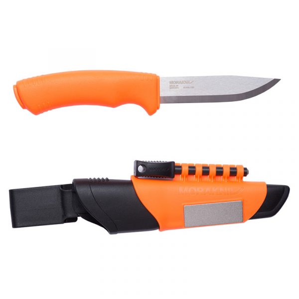 Dao Morakniv Bushcraft Survival Stainless Steel - Hi-Vis Orange