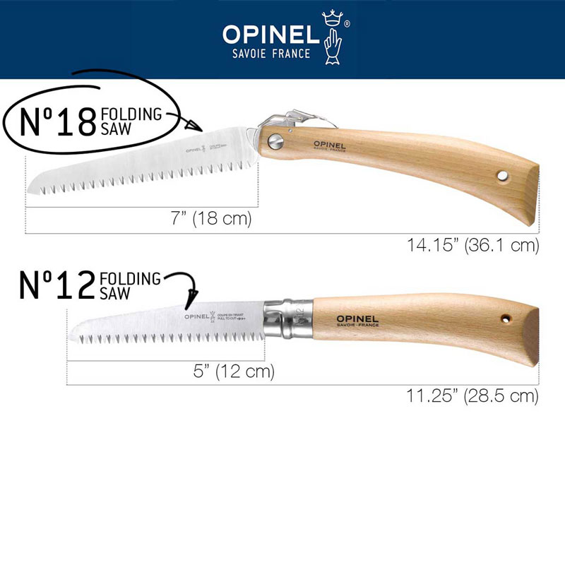 Cưa xếp Opinel No.18 vs No.12