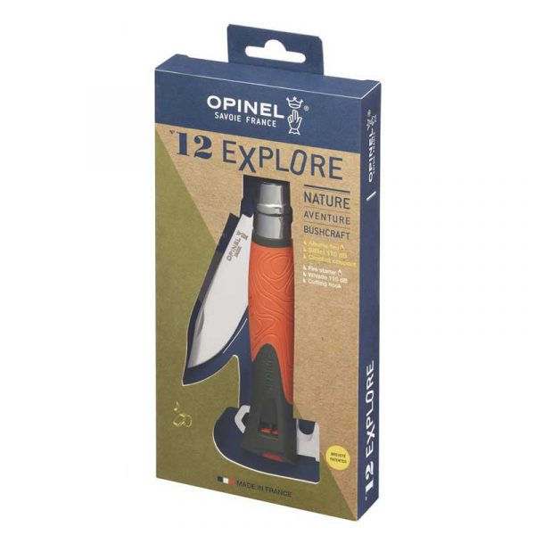 Dao sinh tồn Opinel No.12 Explore Survival Knife - Orange