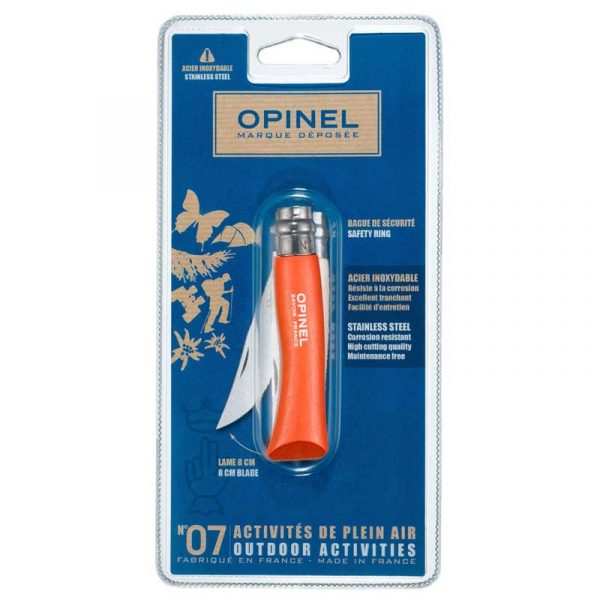 Dao xếp Opinel No.7 Colored Tradition Stainless Steel - Tangerine - pack