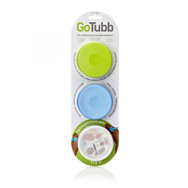 Hộp đựng du lịch HumanGear GoTubb - Medium Clear/Green/Blue