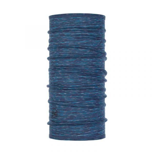 Khăn Buff Lightweight Merino Wool 3/4 - Blue Multi Stripes