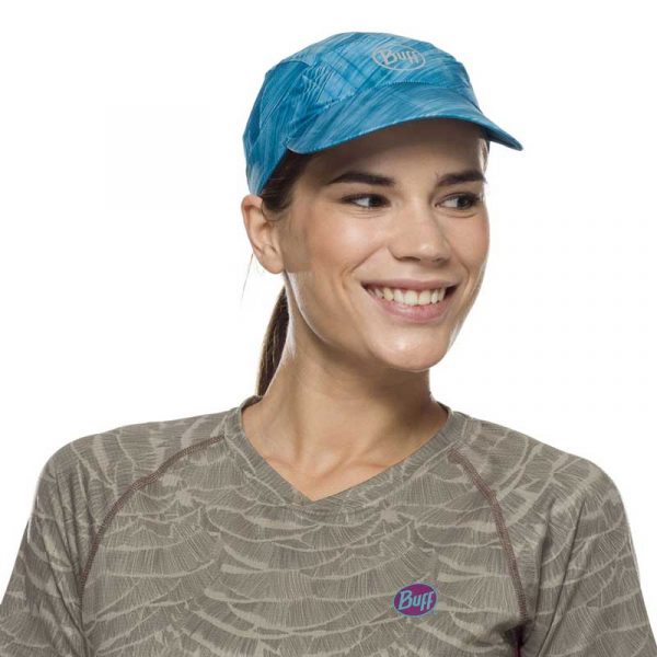 Mũ chạy bộ Buff Pack Run Cap B-Magik Turquoise Lifestyle