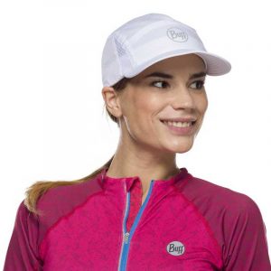 Nón chạy bộ Buff Run Cap Reflective - R-Solid White Lifestyle