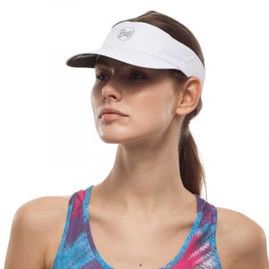 Nón thể thao hở đầu BUFF Reflective Visor - R-Solid White Lifestyle