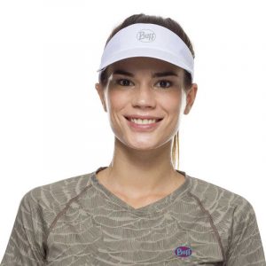 Nón thể thao hở đầu BUFF Reflective Visor - R-Solid White Lifestyle