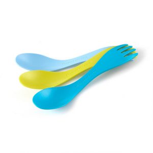 Bộ muỗng nĩa Spork little 3-pack Light My Fire - Cyan/Lime/Passion Blue