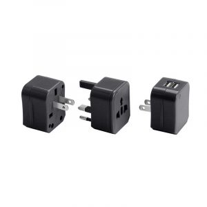 Bộ phích cắm du lịch Global Lewis N Clark Adapter Plug Set With USB Charger - EK135BLK