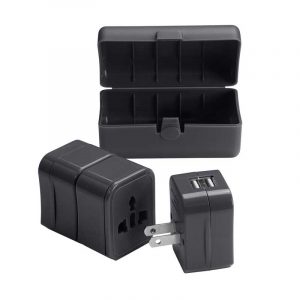 Bộ phích cắm du lịch Global Lewis N Clark Adapter Plug Set With USB Charger - EK135BLK