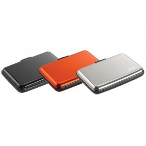 Ví đựng thẻ Lewis N Clark RFID-Blocking Alu Wallet Black/Orange/Silver