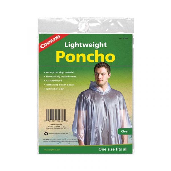 Áo mưa dã ngoại Coghlans Poncho Clear