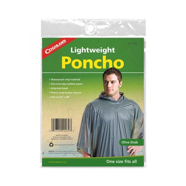 Áo mưa dã ngoại Coghlans Poncho Olive Drab