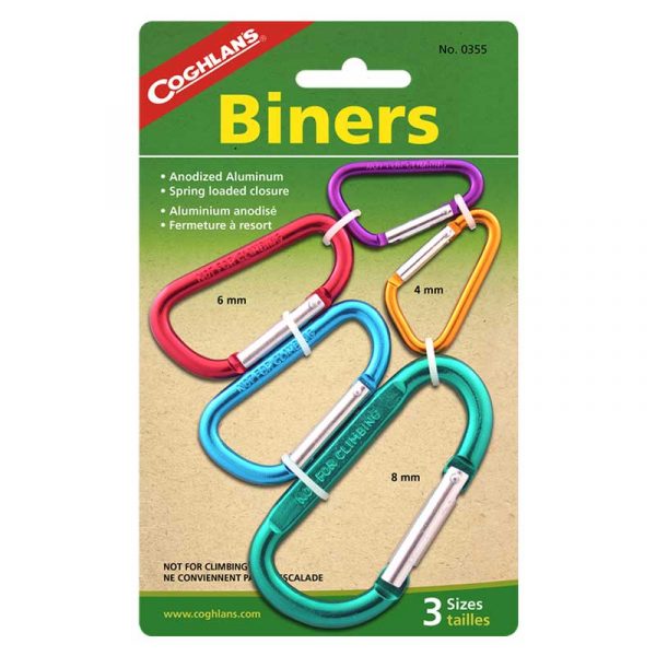 Bộ móc khóa Coghlans Multi-Pack Carabiners 5 chiếc, 3 size