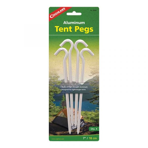 Cọc lều nhôm Coghlans Aluminum Tent Pegs 18cm x 4 chiếc