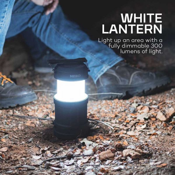 Đèn lồng xách tay Nebo Big Poppy 300 Lumens - White Lantern