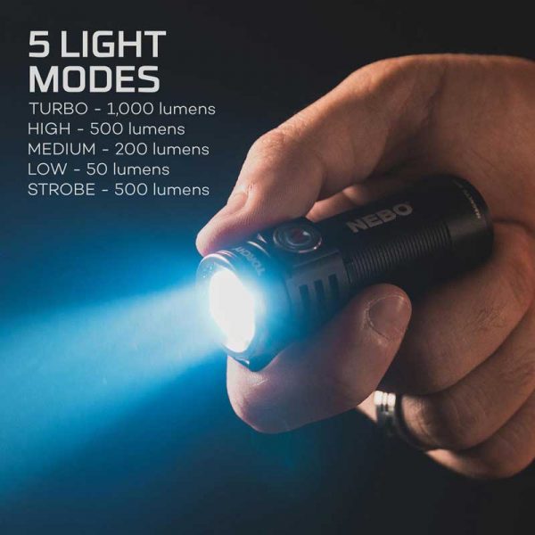 Đèn pin bỏ túi Nebo Torchy 1000 Lumens - Mode